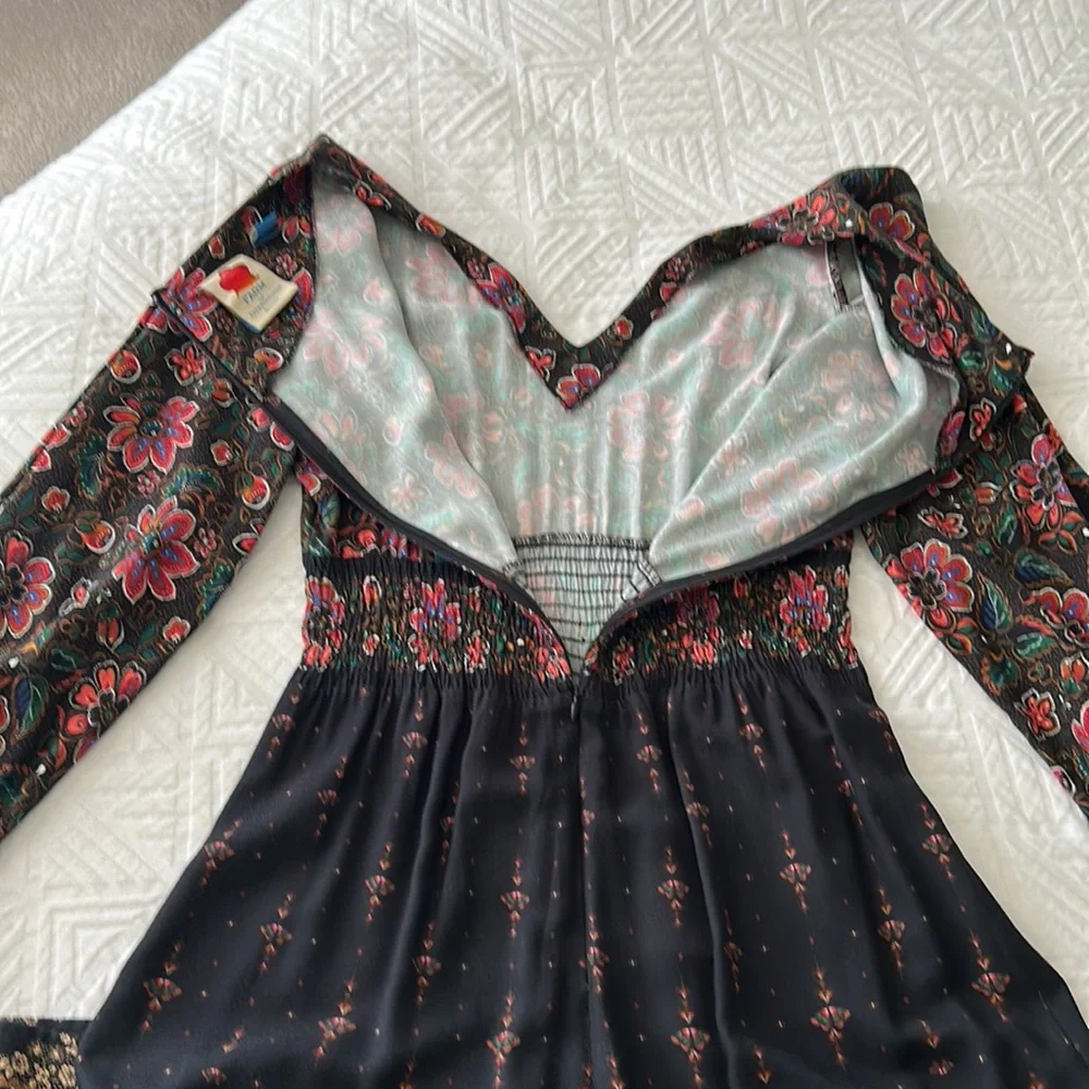 Farm Rio for Anthropologie Giuliano Wide leg Jumpsuit S - Picture 9 of 12